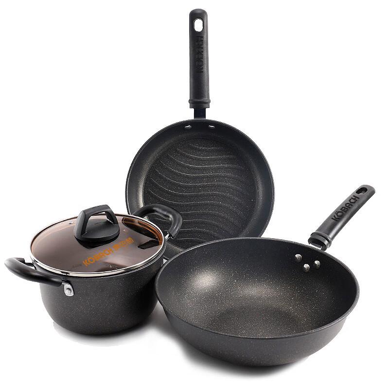 Konbahe 3-Piece Maifan Stone Cookware Set