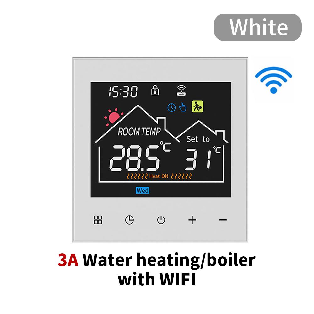 Home Smart WiFi Battery Wired Thermostat Water Floor Heating Controller with Child Lock for Home Intelligent Accessories