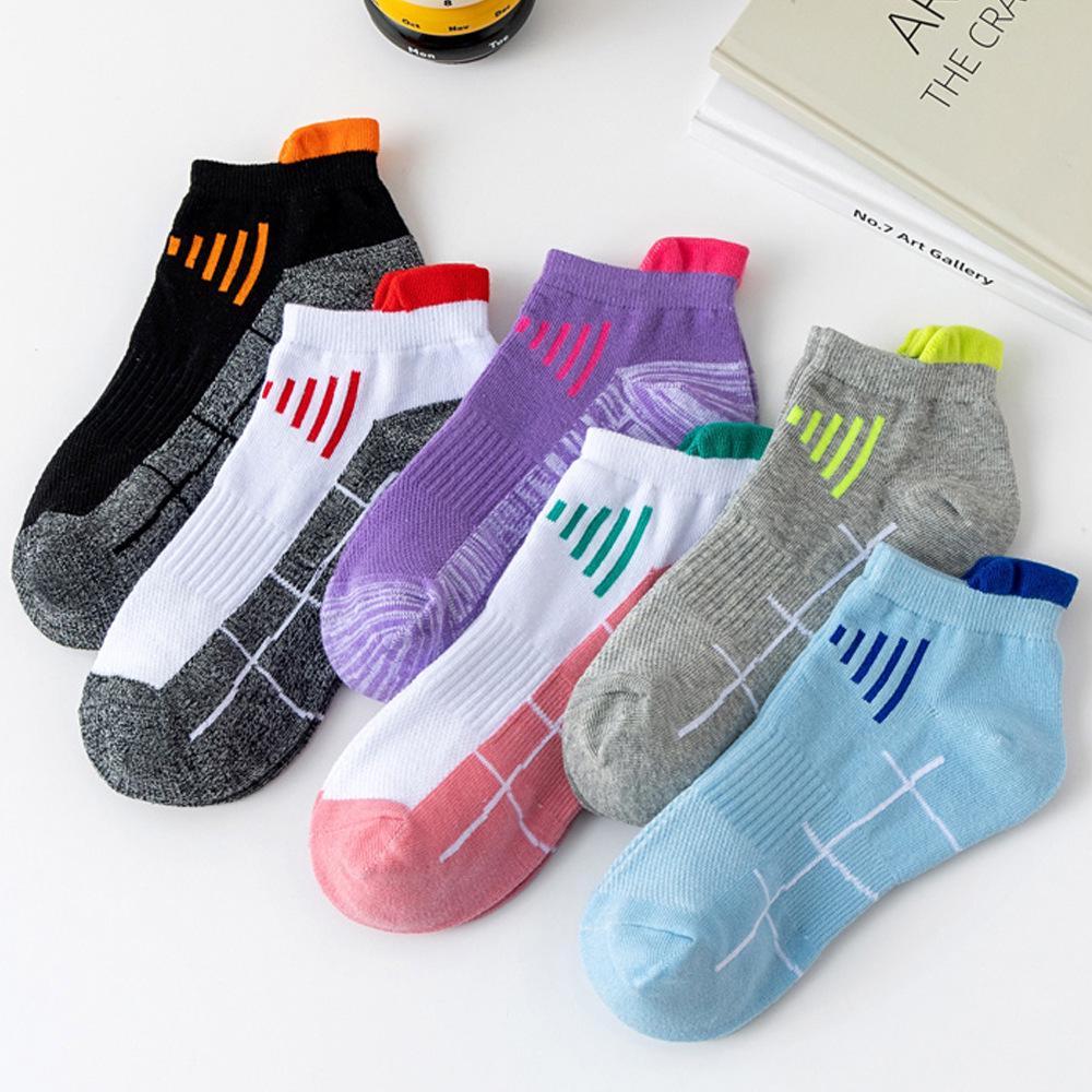 Chaussettes de sport basses en coton pour femmes pour la course à pied, le fitness et le basketball