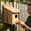 Owl Nesting Box Wooden Weather Resistant Shelter Yard Bird Shelter For Finch Hummingbird Outdoor Garden Balcony Patio Courtyard