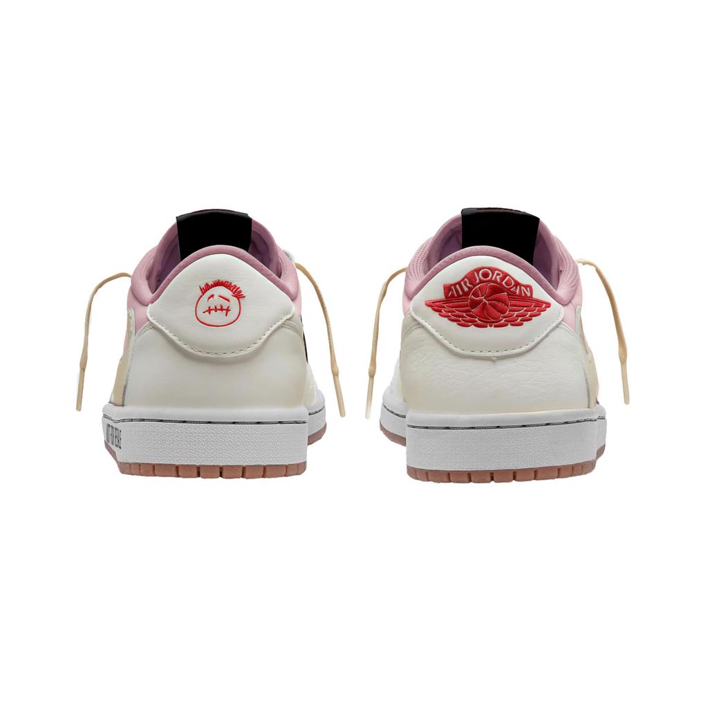 Travis Scott x Jordan Air Jordan 1 Bez dalšího prodeje Odolné proti oděru Nízké Vintage Basketbalové boty Unisex Růžové DZ4137-700(Tým1565--)