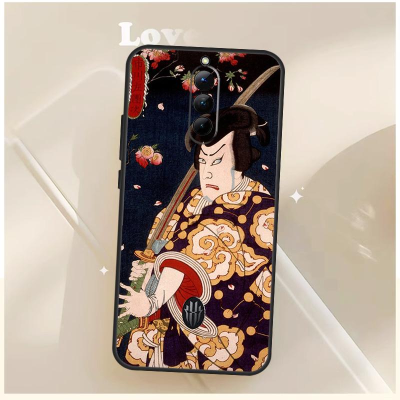 Anime Japanese Samurai Case For ZTE Nubia Red Magic 6 7 6S 7S 8S 9S 10S Pro For RedMagic 10 8 9 11 Pro Plus Cover