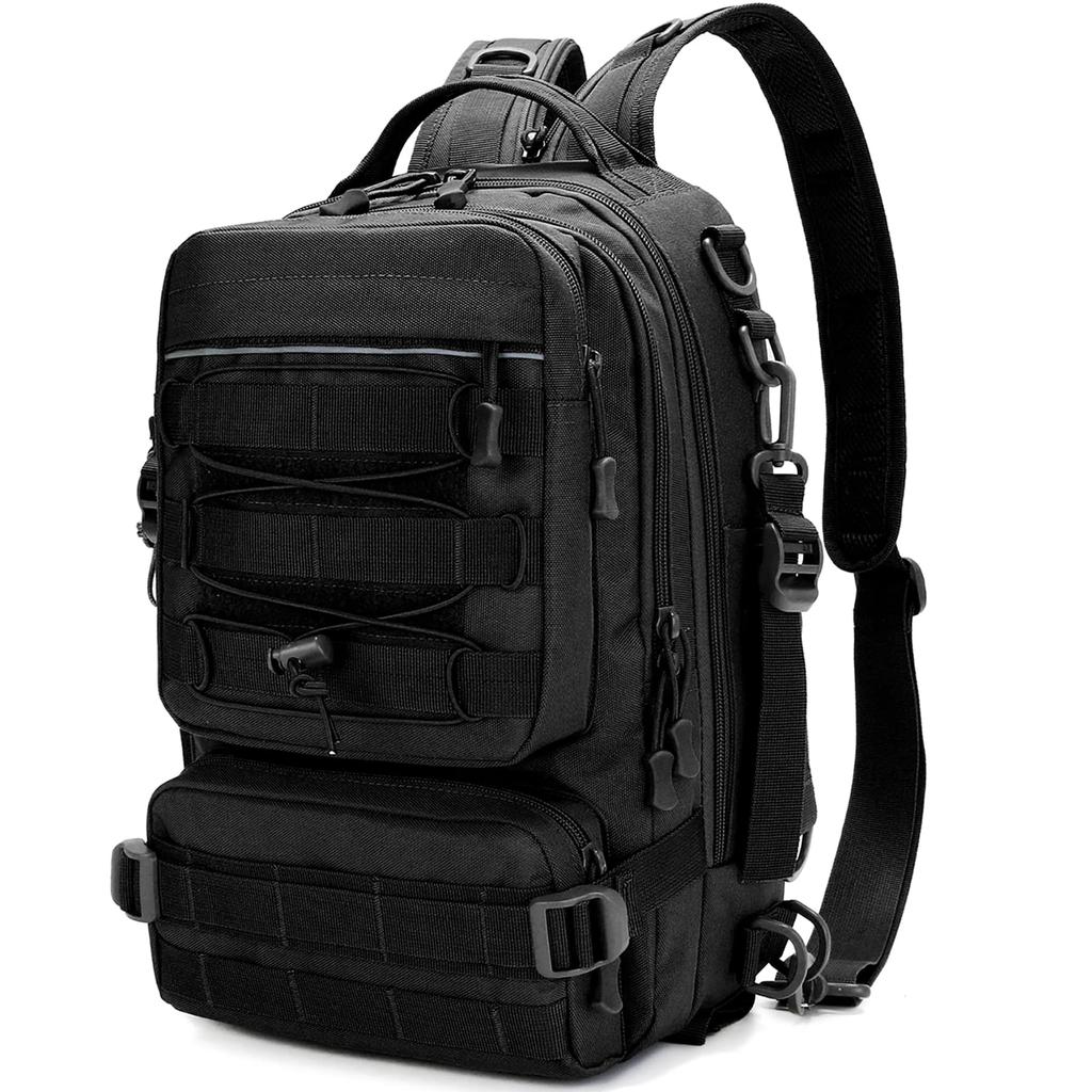 HAKAWAFLY Fishing Large Includes 1 Waist 4 Rod and 5 Tackle Bag 5-Way Backpack, Multifunctional, Capacity, Belt, Straps, Carabiners, 15.6-inch