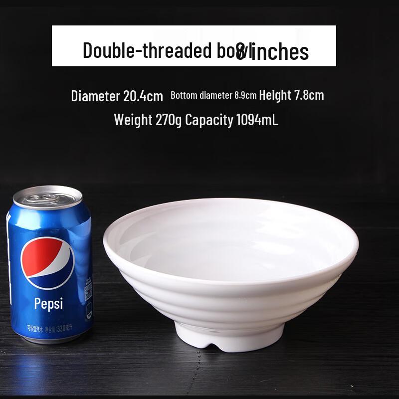 Qianxing A8 White Melamine Threaded Bowls