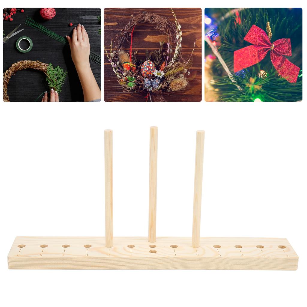 Wooden Bow Maker with Scale Design for Ribbon Crafts