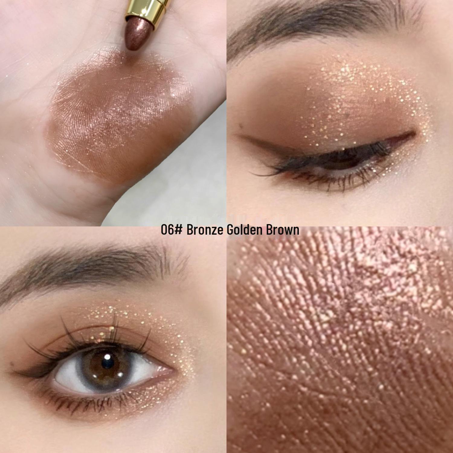 

SHAQINUO Двухсторонний глянцевый карандаш для век: Перламутровый, матовый, осветляющий, водостойкий, устойчивый к поту, эффект шелкопряда для век одним касанием.