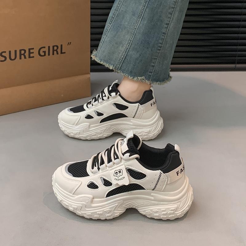 

Модные дизайнерские кроссовки на массивной подошве CRLAYDK для женщин, шнуровка, платформа, обувь для ходьбы, женская модная повседневная спортивная обувь для бега, сетчатые теннисные кроссовки 40