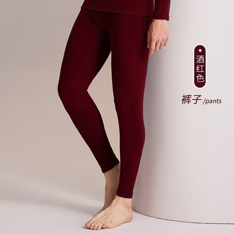 Thermal Base Layer Set Men Women Warm Fleece-Lined Cotton Blend Long Sleeve Top Pants Round Neck Ultra-Thick Winter