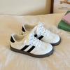 Women's Retro-Inspired White Campus Sneakers - Summer 2025 Fashion Kitten Design