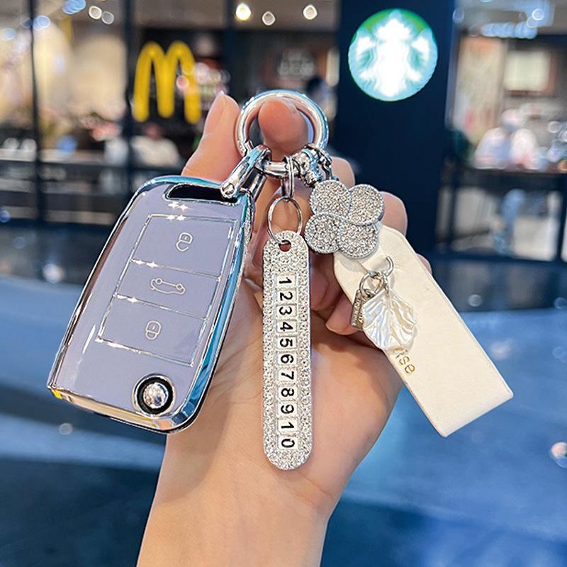 Volkswagen Passat Key Cover for 2017/18 Models - Dedicated SAIC Passat Car Key Shell with Buckle