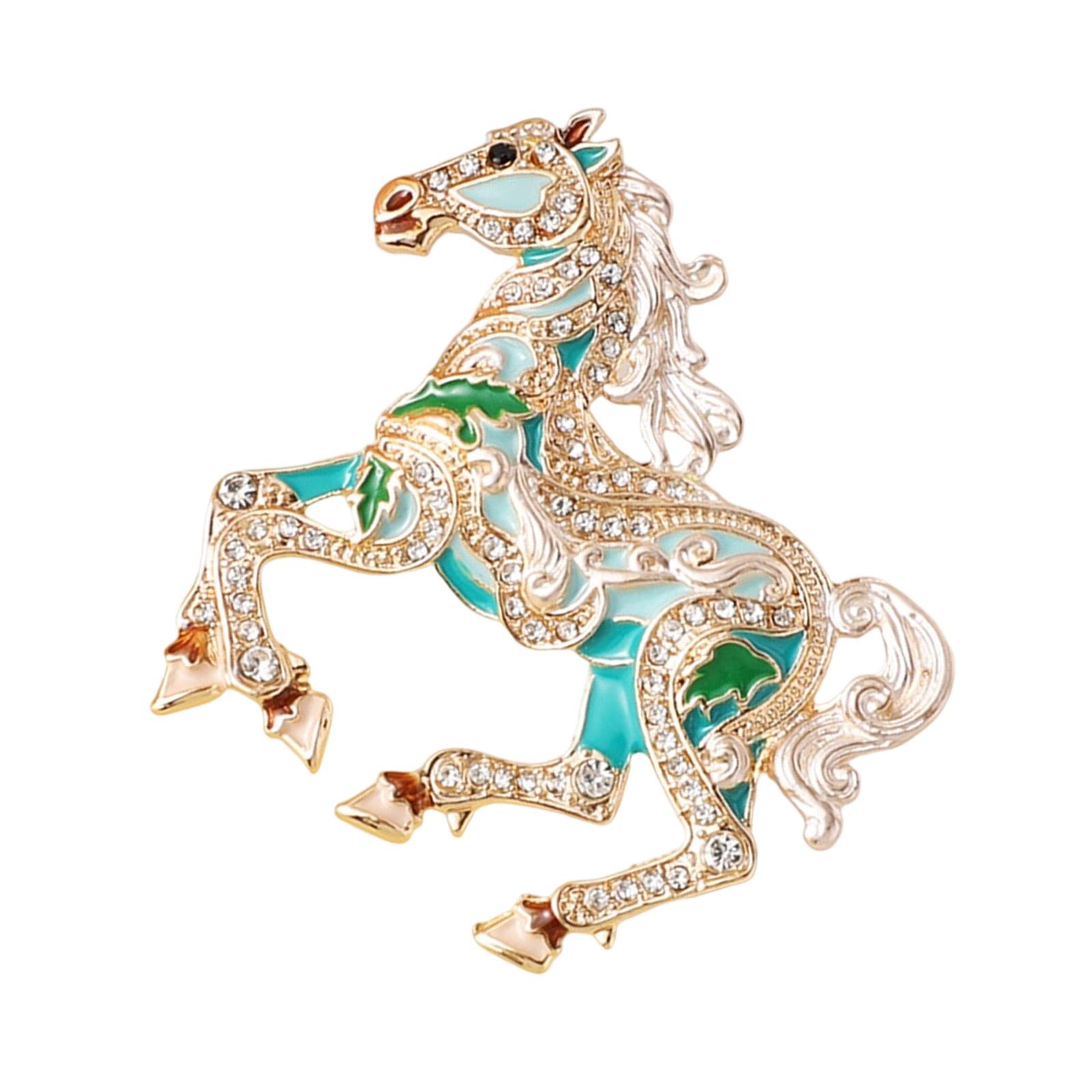 

Eco Friendly Lightweight Horse Pin Hypoallergenic Jewelry With Polished Finish For Daily Wear синий