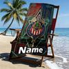 Custom Name Personalized Club Deportivo Guadalajara Print Beach Towel, for Trip Camping Beach Party Home Decor, Birthday Gift for Family & Friends