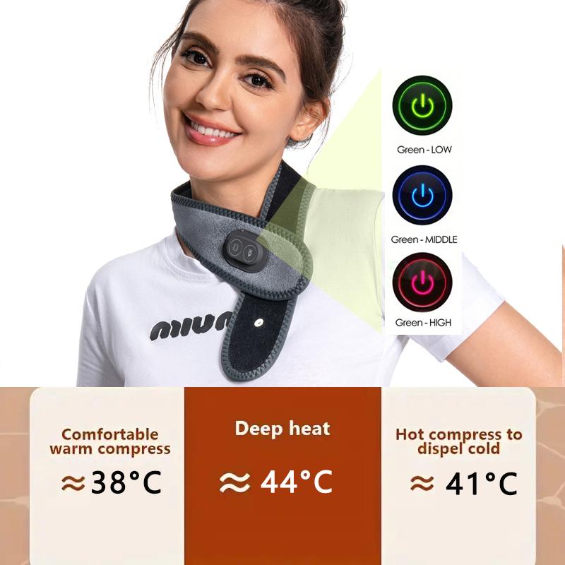 USB powered vibration massage heating therapy neck massager intelligent heating neck protector vibration massage neck cover