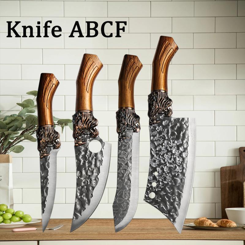 Handmade Forged Kitchen Knife Meat Cutting Knives Boning Knife Multifunctional Kitchen Knives Forge Knives Slicing Knife
