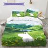 Moomins Bedding Quilt Set Quilt Cover Pillowcase Home Decoration Birthday Gift (1 * Duvet Cover + 2 * Pillowcase, Without Core)