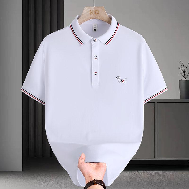 Men s Business Short Sleeve Polo Shirt Summer Fashion Casual Trendy Versatile T-Shirt M