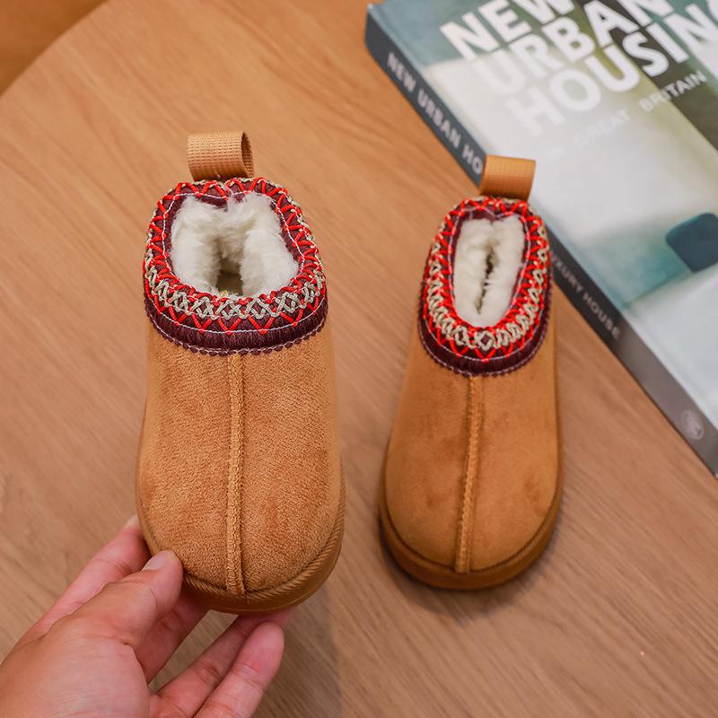 Fashion Autumn/Winter New Velvet Thickened Children's Snow Boots Baby Cotton Boots Boys and Girls Short Boots
