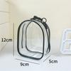 12cm PVC Transparent Storage Bag with Keychain Multicolor Cartoon Doll Display Box Dustproof Case Earphones Gift Organizer Bags