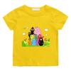 Barbapapa Cartoon Print Children's T-shirt 100%CottonTees 2-12Y Boys Girls Kawaii Short Sleeve Casual Kids Tops Summer Toddler