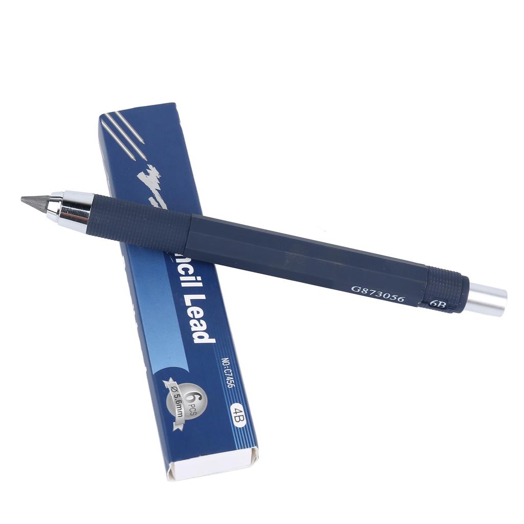 Механічний олівець 5,6 мм із 6 насадками для олівців 4B Художні механічні олівці для плавного письма Sketch Penci