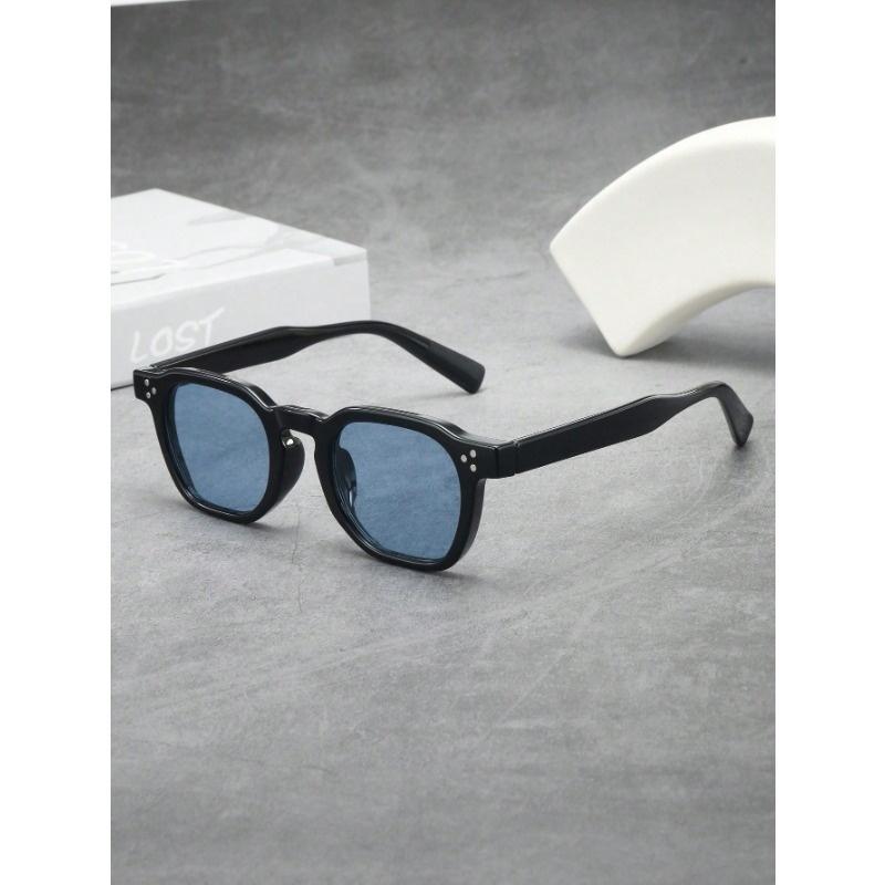 1pc Men's Oval Small Frame Simple Stylish Fashion Fashion Glasses (Suitable For Driving, Travel, Casual, Vacation, Outdoor Sports, Daily Use)