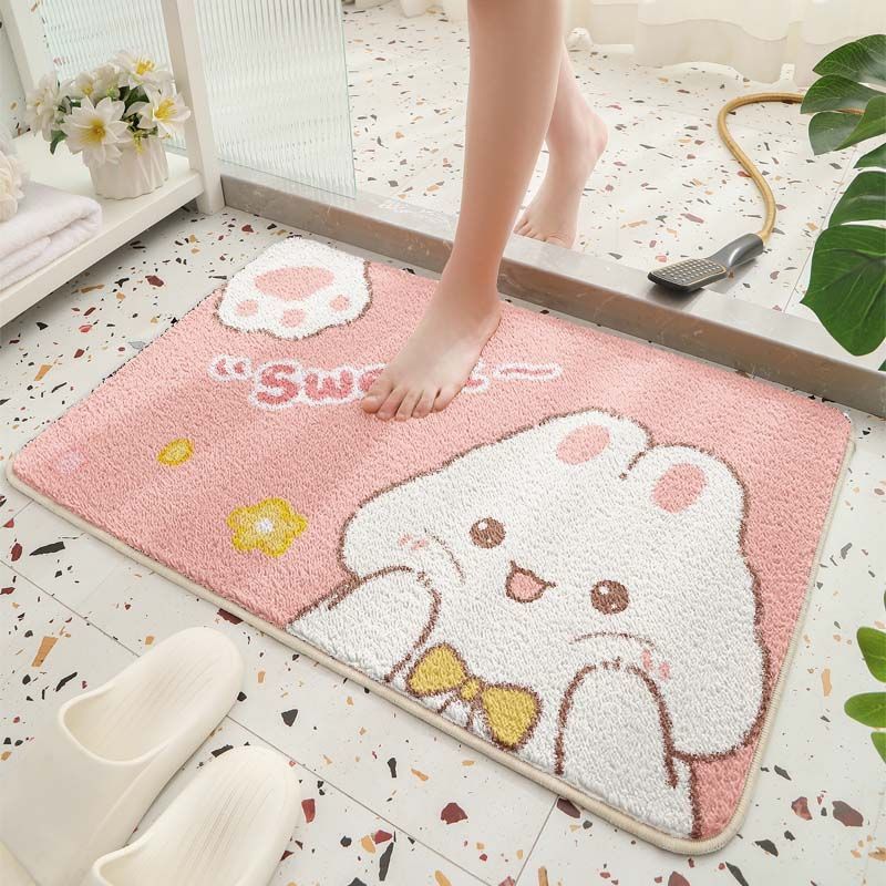 Bathroom Anti Slip Floor Mat Moisture Moisture-wicking Bathroom Foot Rug Cartoon Animal Toilet Anti slip Mat Bathroom Bathroom Carpet