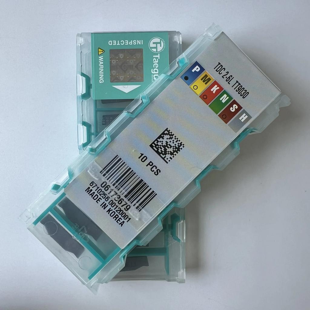 TaeguTec / TDC2-6L TT9030 / Original carbide blade 10 Pcs