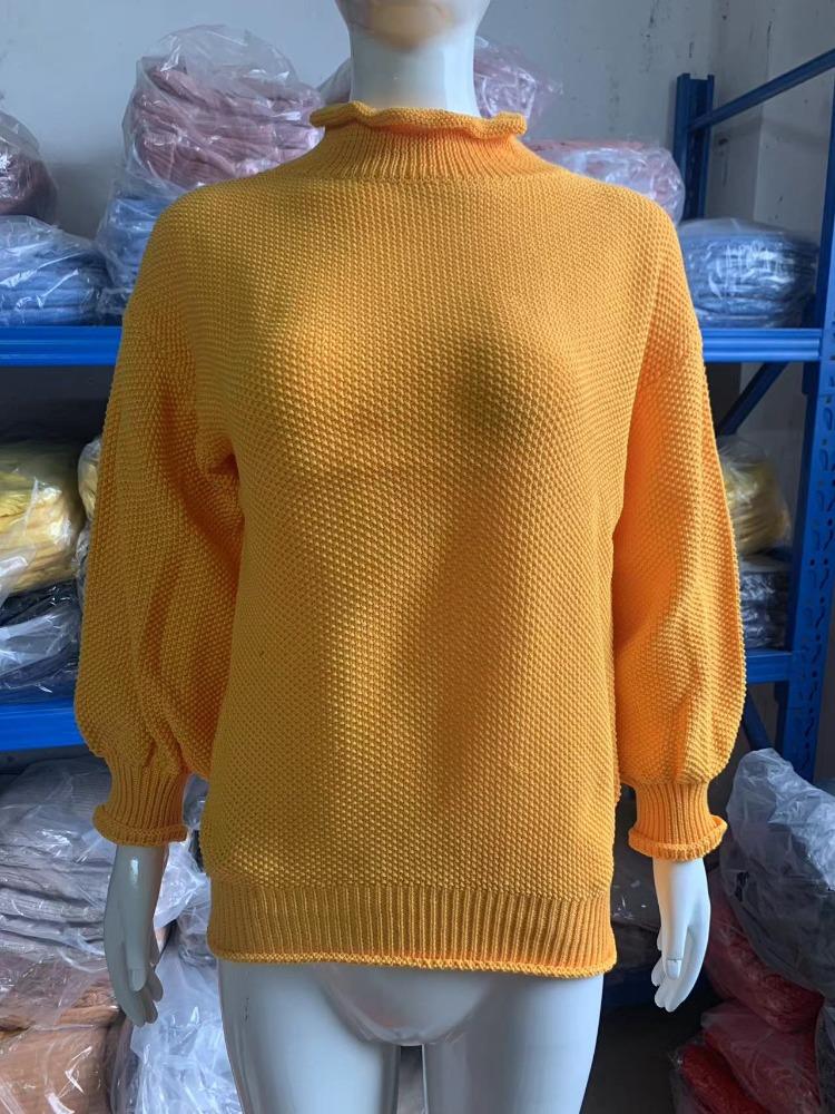 Women's Autumn Winter Oversized Round Neck Pullover Plus Size Long Sleeve Sweater Luxurious Relaxed-fit Slimming and Versatile Top