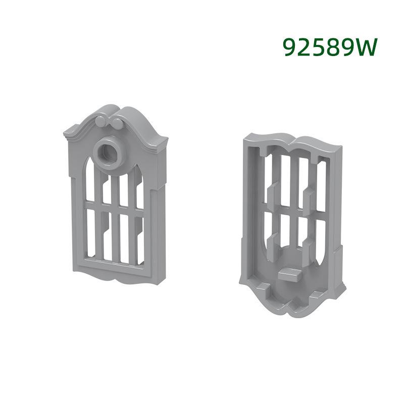 MOC 10PCS 92589W European Style Window Decoration 2x3 Building Blocks Kit With Holes House Bricks Particle Toys Children Gifts