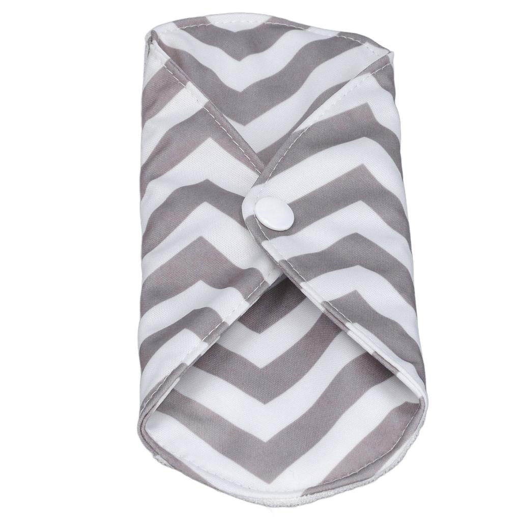 5PCS Reusable Sanitary Pads Bamboo Fiber Water Proof Cloth Menstrual Pad for Women Light Brown White