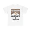 Cowboys And Tequila Cheetah Graphic T Shirt Womens Brand New Cotton Tee Unisex T-Shirt