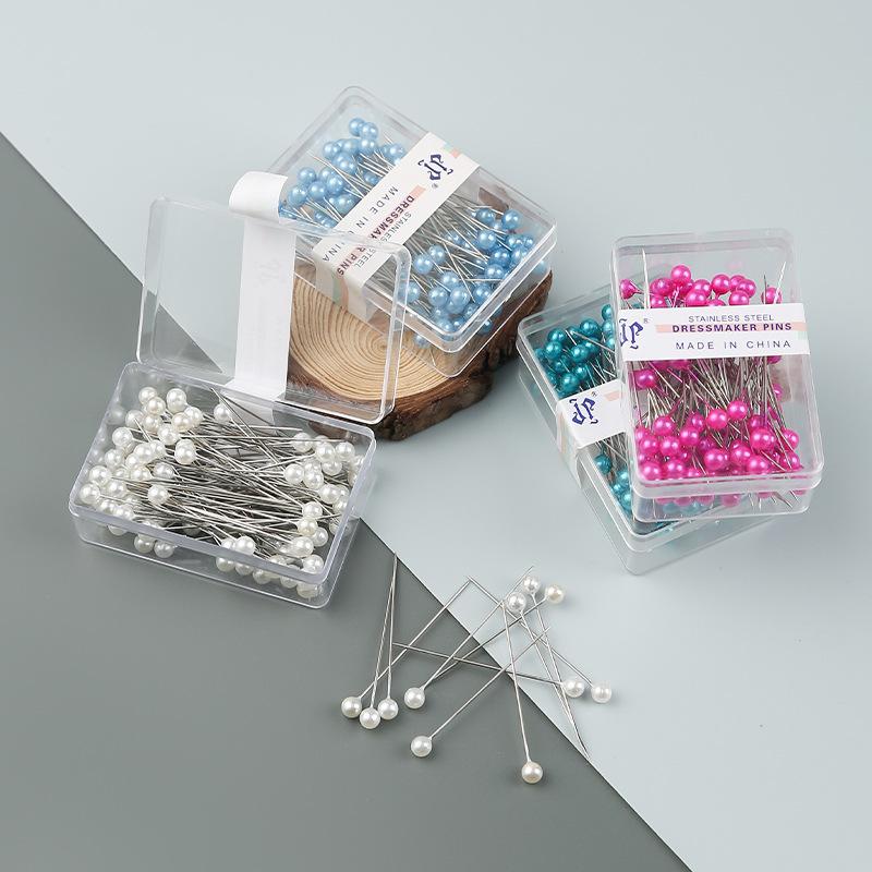 100pcs Sewing Pins for Fabric with Box Straight Pin Positioning Needle Household Craft Sewing Tools Jewelry DIY Decoration TMZ