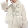 New Chinese short coat women's 2024 autumn and winter new fur fur integrated coat women's Chinese style Maillard style