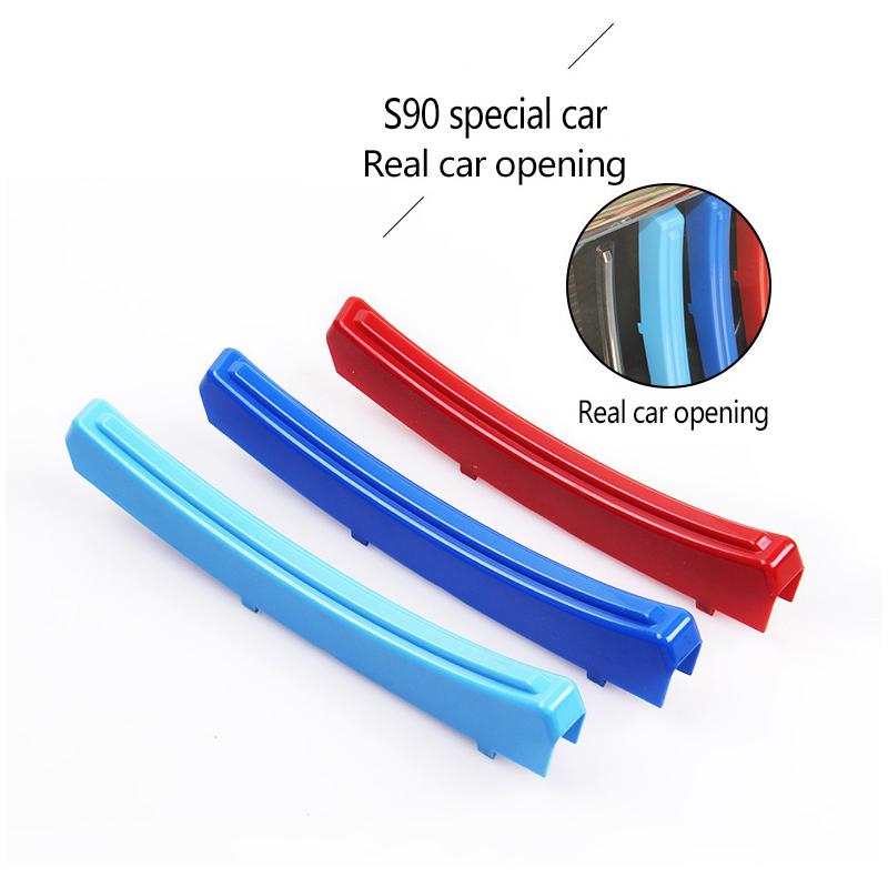 For Volvo S90 V90 Three-color Net Decoration Strip New Network Modified Special Color Stickers 2017 2018   Model S90 V90