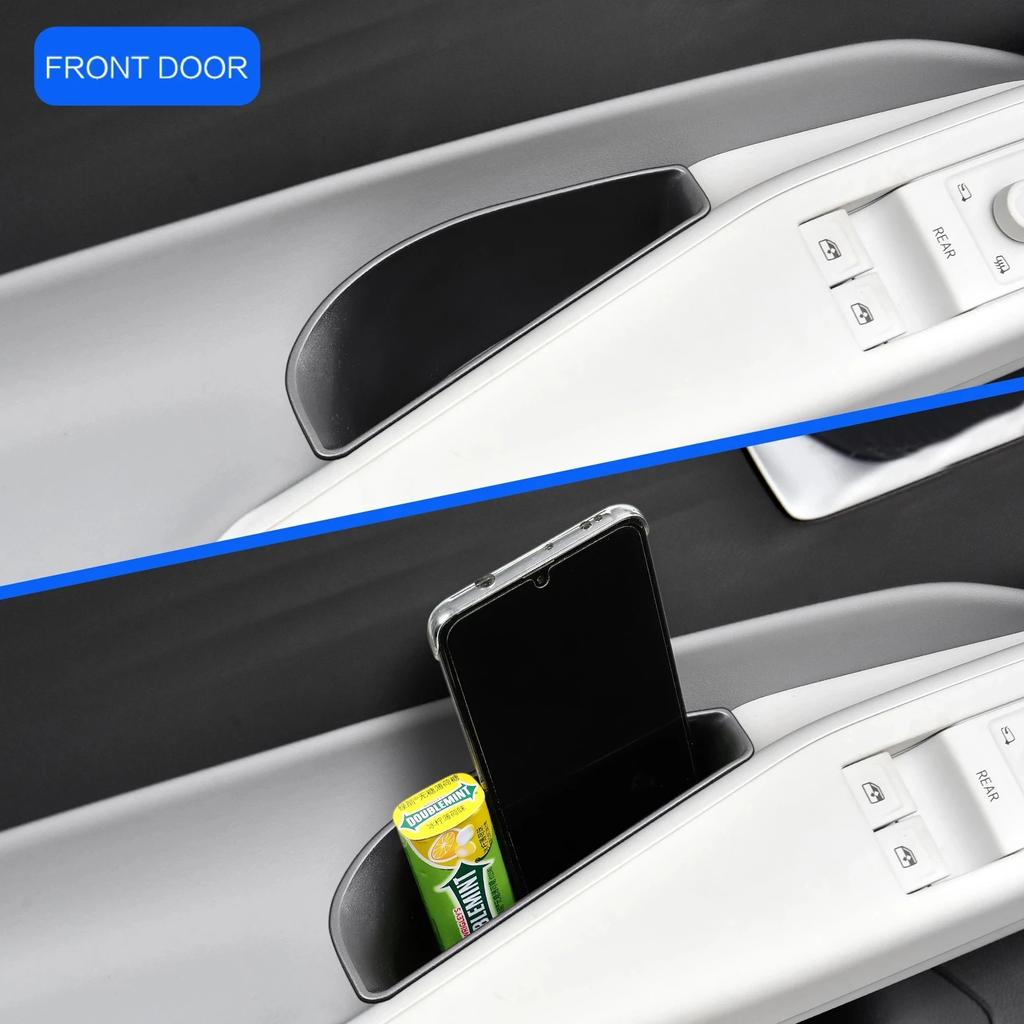 2 st/4 st för VW ID.4 ID4 ID 4 Dörrhandtag Förvaringslåda Tillbehör Bil Dörrhållare Fack Organiserare