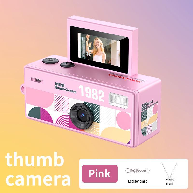 Retro Flip Screen Mini Digital Camera for Kids - Portable and Compact