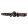 Men and Women's Skull Rhinestone Belt European and American Style Women's Belt Printed Belt Denim Style Outdoor Belt