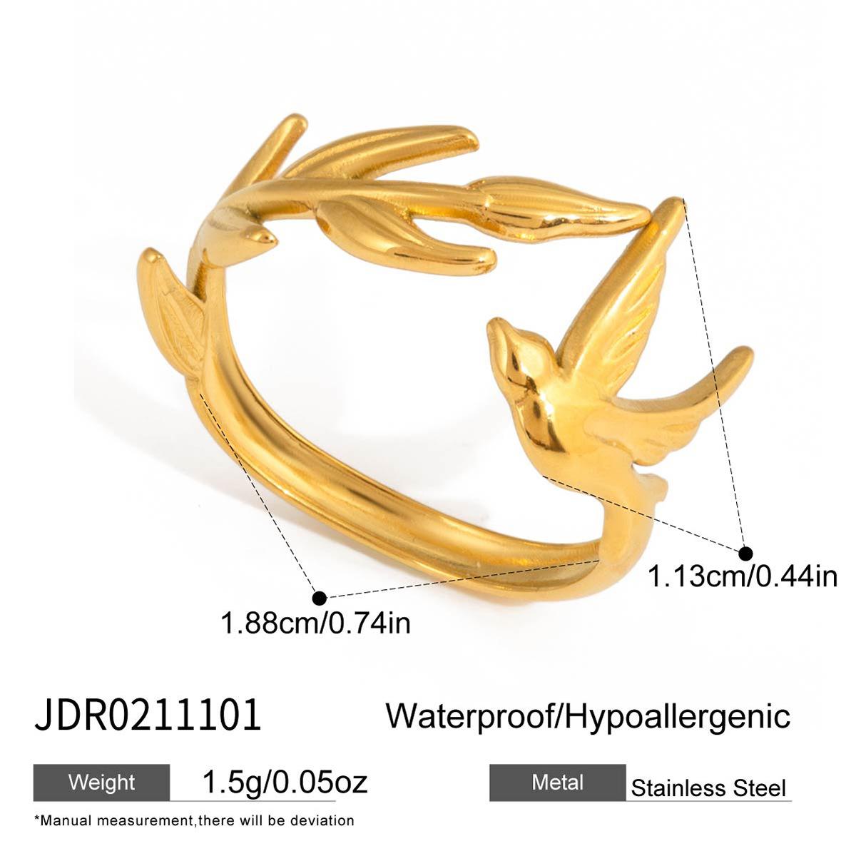 Stainless steel zircon ring light luxury jewelry does not fade titanium steel jewelry ring