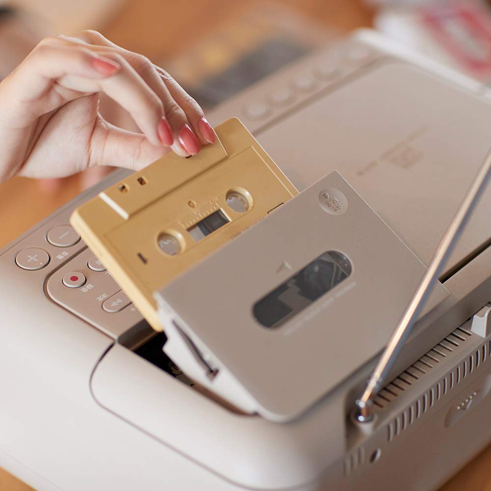 Sony CD-Radio-Kassettenrekorder FM großer Akku beige TI CFD-S401 FM/AM/breit kompatibel, LCD/Karaoke-Funktion, angetrieben, CFD-S401