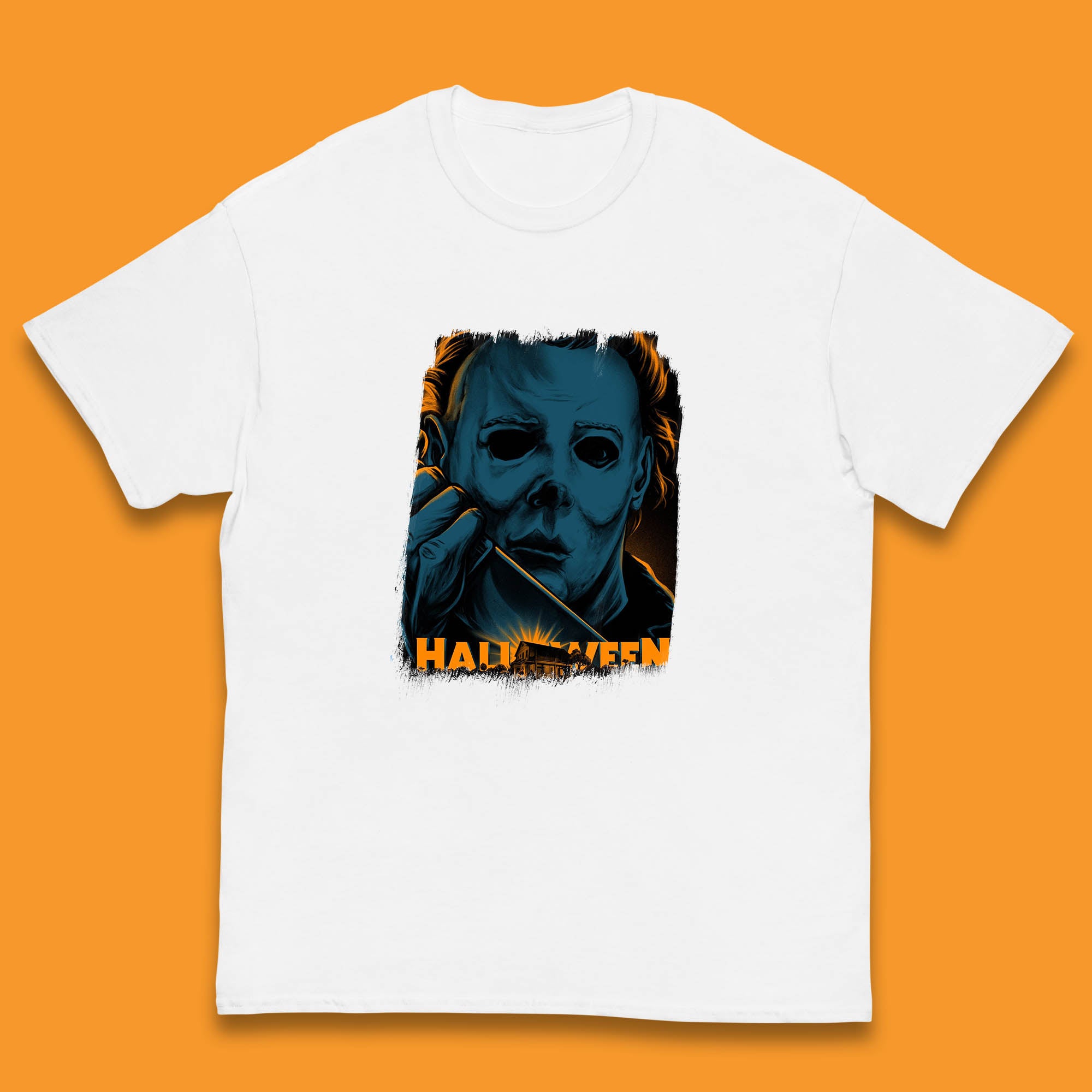 Halloween (1978) Poster Slasher Film Michael Myers Halloween Horror Thriller Movie Character Kids T Shirt 130