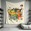 Pokemon Wall Tapestry Aesthetic Wall Hanging Printed Fabric Blanket Decorative Tapestries for Bedroom Living Room Home Decor