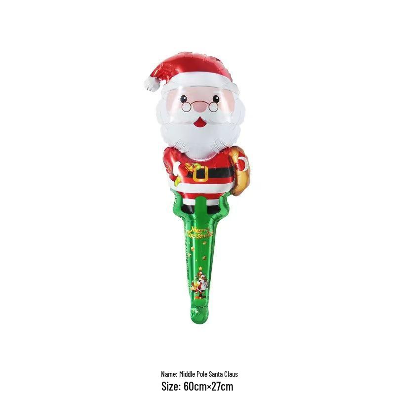 Large Christmas Tree and Santa Claus Aluminum Foil Balloons for Window Display 