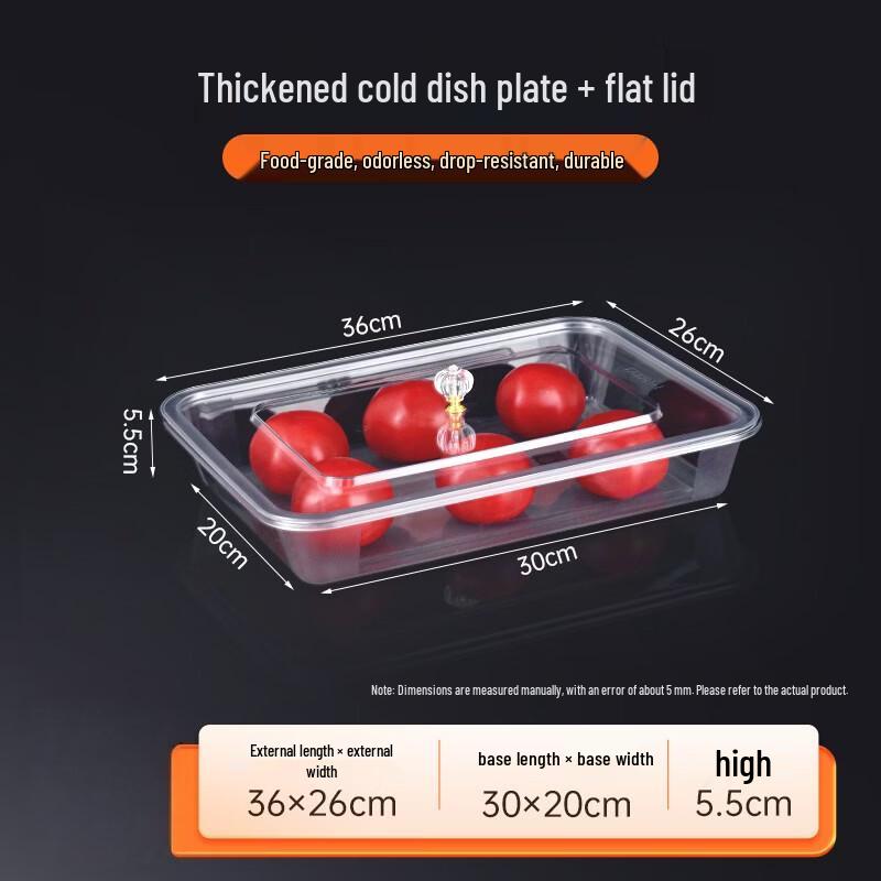 Qianxing Acrylic Rectangular Serving Tray with Lid