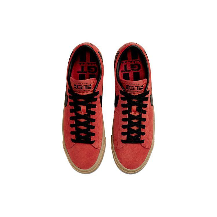 Nike Zoom Blazer Low Pro GT SB Cinnabar Gum Unisex Sneakers Red Gum-Light-Brown Black DC7695-600