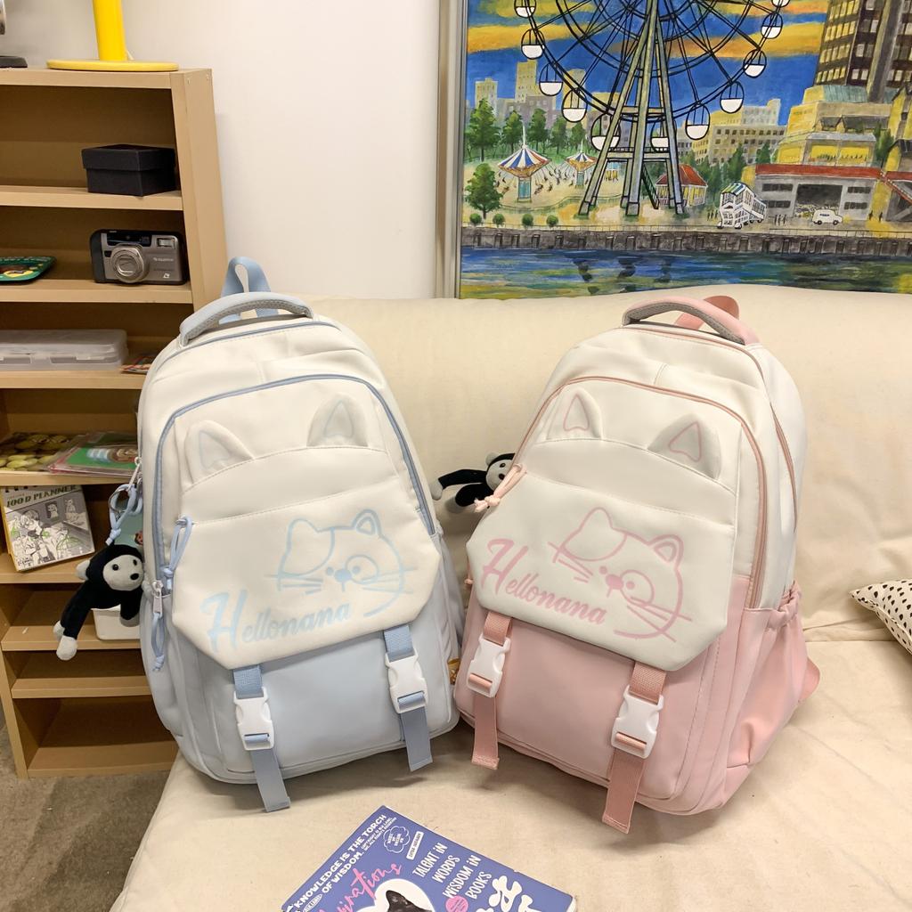 Schoolbag cute girl backpack schoolbag female Korean version fashion trend girl high school student large capacity high value backpack