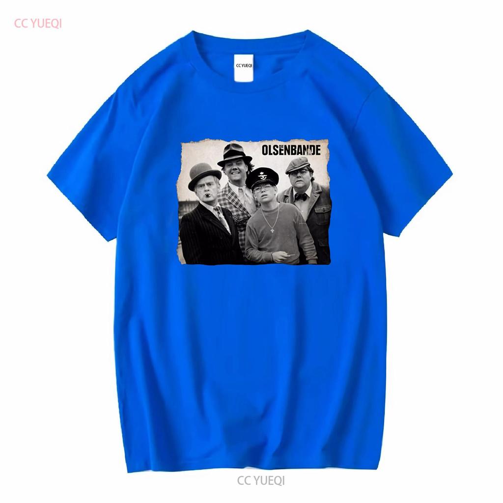 Olsenbande Egon Benny Kjeld Börge Yvonne Black T Shirt 552 vintage Washed Unisex Breathable Stretched Casual graphic Stylish