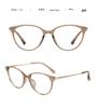 Retro Modern Cat-Eye Glasses 50: Ultra-Light TR Titanium Frame, Versatile & High-End Feel, Bare Face Pure Desire with Flat Lenses 8460