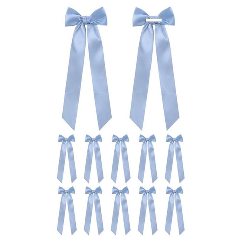12Pcs Adhesive Ribbon Bowknot Candlestick Bowknot Ornament For Candle Holder Wedding Bridals Shower Decoration Wrapping