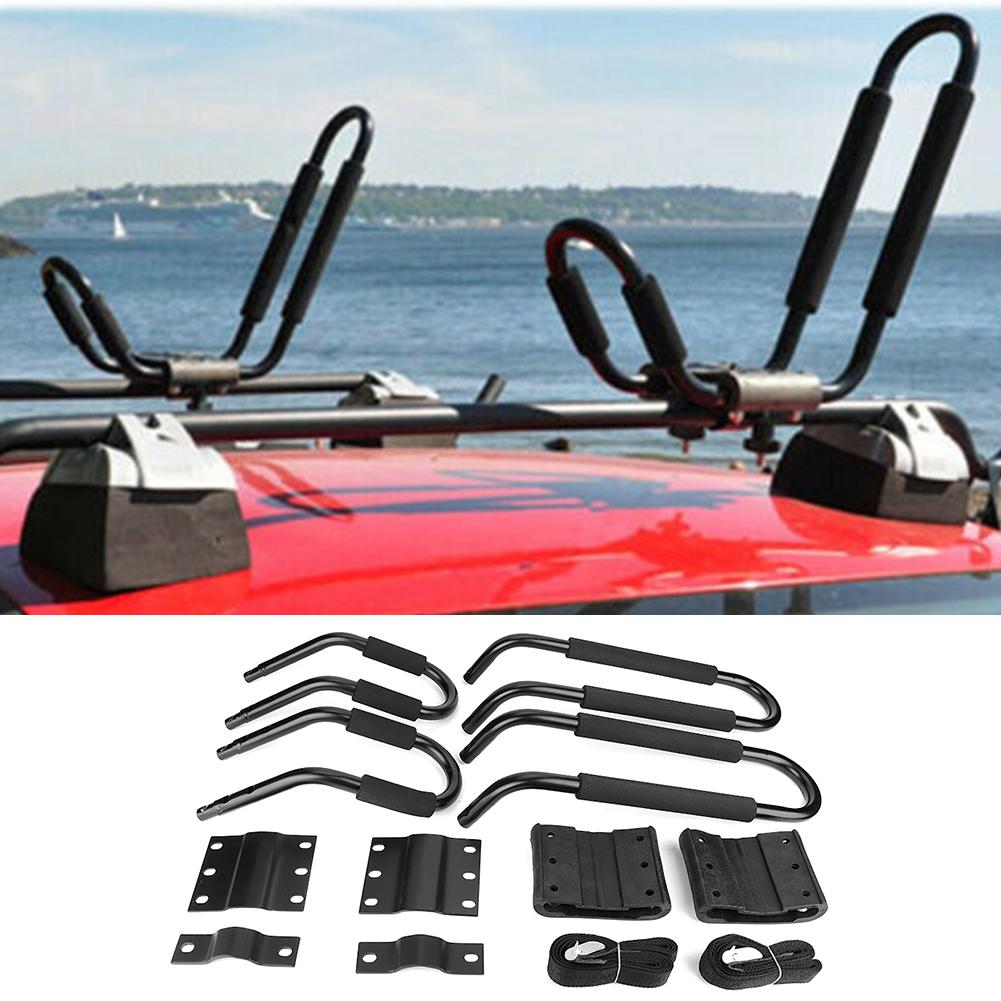 Kayak Carrier Rack Set Canoe Boat Surf Ski Roof Top Mount Bar Rack Car SUV Crossbar