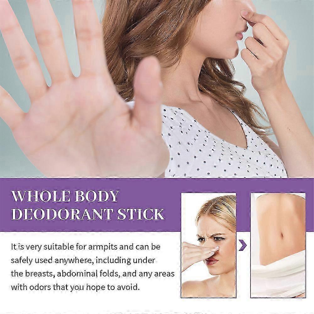 Whole Body Deodorant Stick 72 Hour Odor Control Long-Lasting Fragrance Armpit Odor Remove Sweat Refreshing Antiperspirant Stick 2025